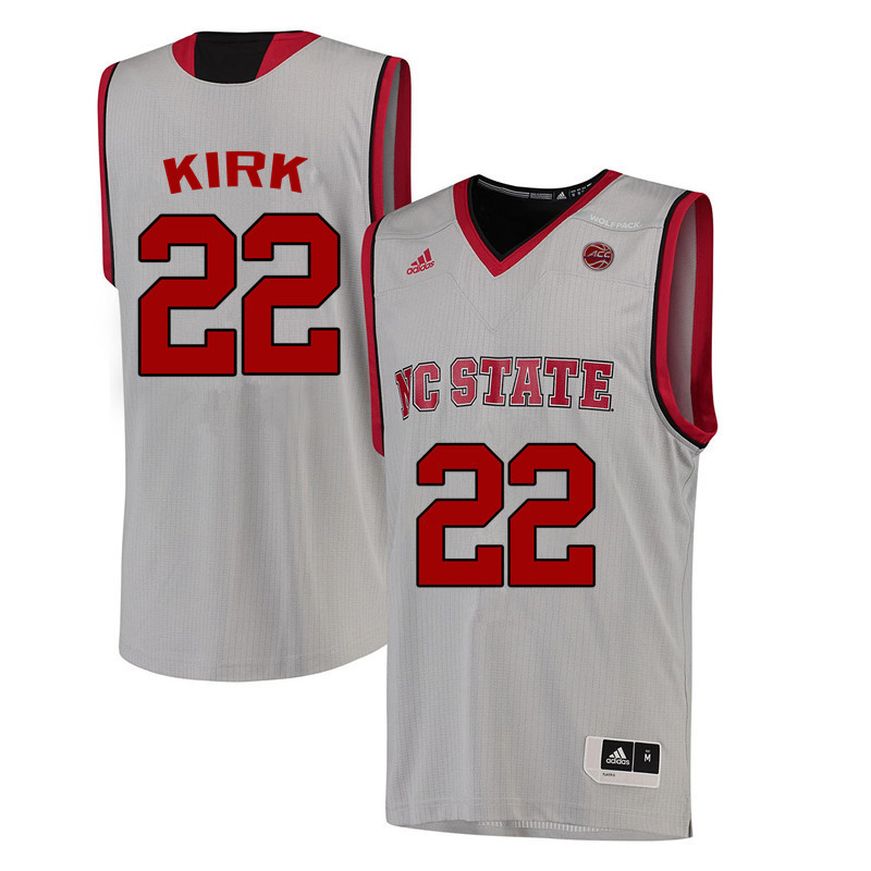 Men NC State Wolfpack #22 Shaun Kirk College Basketball Jerseys-White